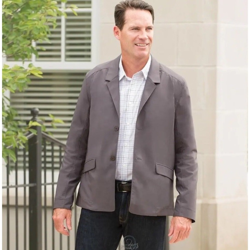 The Travelers Wrinkle Resistant Jacket Blazer Gray Size XL